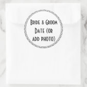 カスタムワインビールボトルウェディングラベル ラウンドシール (バッグ)