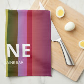 カスタムワインボトルモダンスタイル キッチンタオル (四つ折り)