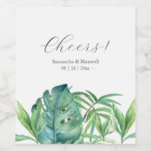 カスタムワインラベルのトロピカルパ離れーム ワインラベル (シングルラベル)