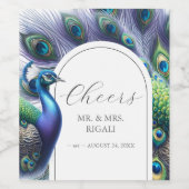 カスタムワインラベルピーコック ワインラベル (シングルラベル)