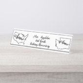 カスタムワシントン州USホームラインアート デスクネームプレート (正面)