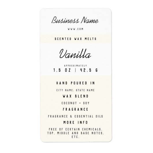 カスタムワックスメルトラベル ラベル (正面)