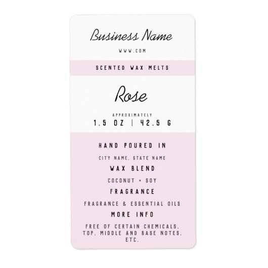 カスタムワックスメルトラベル ラベル (正面)