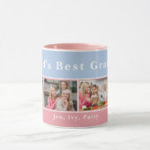 カスタムワールドの最高のおばあちゃん写真コラージュマグ マグカップ (中央)