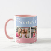 カスタムワールドの最高のおばあちゃん写真コラージュマグ マグカップ (左)