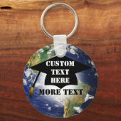 カスタムワールドキーチェーンの卒業キャップ キーホルダー (正面)