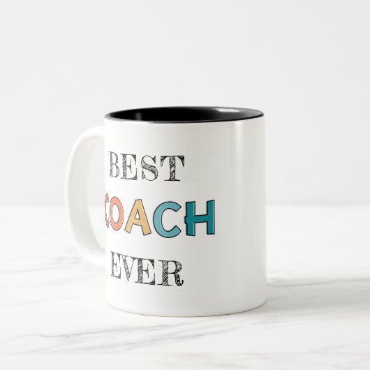 カスタムワールドベストコーチ |レトロチームのギフト ツートーンマグカップ (正面左)