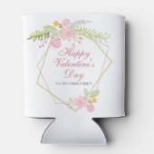 カスタムヴァレンティかわいらしンデイピンクフローラパーティー 缶クーラー (裏面)