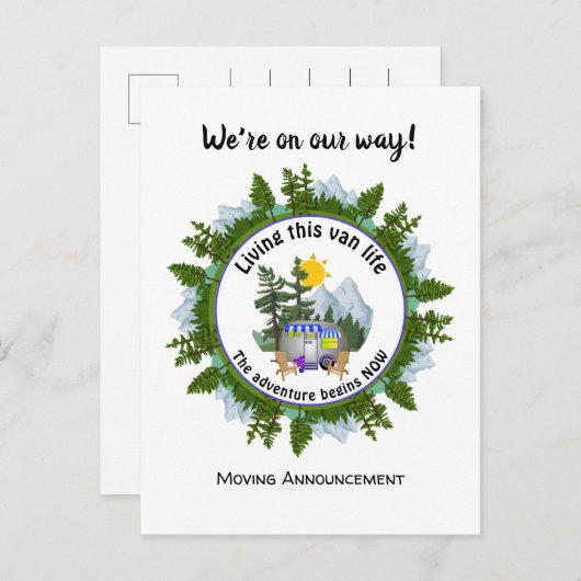 カスタムヴァンライフキャラバンキャンピング 案内ポストカード (正面/裏面)