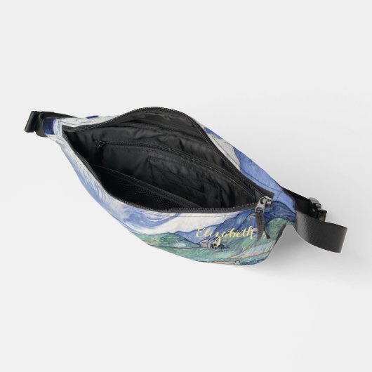 カスタムヴィンセント・ヴァンゴッホアートトラベルウエストクロスボディ ファニーパック (見開き)