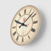 カスタムヴィンテージの写真と文字 ラウンド壁時計 (傾斜)