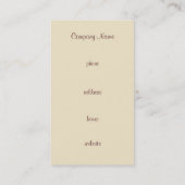 カスタムヴィンテージアンティークサイン名刺 名刺 (裏面)