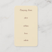 カスタムヴィンテージアンティークサイン名刺 名刺 (裏面)