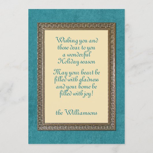 カスタムヴィンテージアンティーク季節のごあいさつ シーズンカード (裏面)