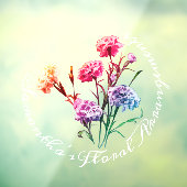 カスタムヴィンテージエレガントフローラパステルカーネーション ウィンドウサイン (シート3)