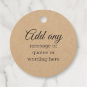 カスタムヴィンテージエレガント段ボールAny大事な行事 フェイバータグ (正面)