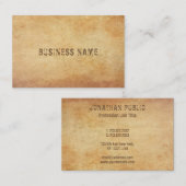 カスタムヴィンテージオールド紙ルック動揺して文字 名刺 (正面/裏面)