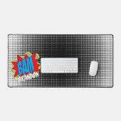 カスタムヴィンテージカッコいい漫画ブックアーポップ・アートのトスタイルBAM デスクマット (キーボード&マウス)