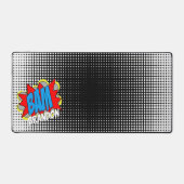 カスタムヴィンテージカッコいい漫画ブックアーポップ・アートのトスタイルBAM デスクマット (正面)