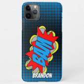 カスタムヴィンテージカッコいい漫画ブックアーポップ・アートのトスタイルBAM iPhoneケース (裏面)