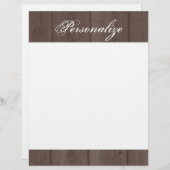 カスタムヴィンテージカントリーシック木目レターヘッド (正面/裏面)