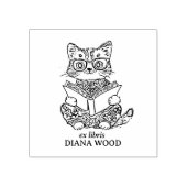 カスタムヴィンテージキャットエクサイリス ラバースタンプ (インプリント)