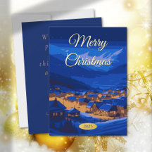 カスタムヴィンテージクリスマスウィンタービレッジ金ゴールド