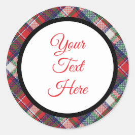 カスタムヴィンテージクリスマスファームハウスバッファローチェック ラウンドシール