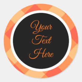 カスタムヴィンテージクリスマスファームハウスバッファローチェック ラウンドシール