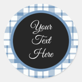 カスタムヴィンテージクリスマスファームハウスバッファローチェック ラウンドシール