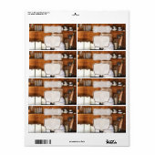 カスタムヴィンテージストア/ベイクショップのステッカーラベル ラベル (フルシート)