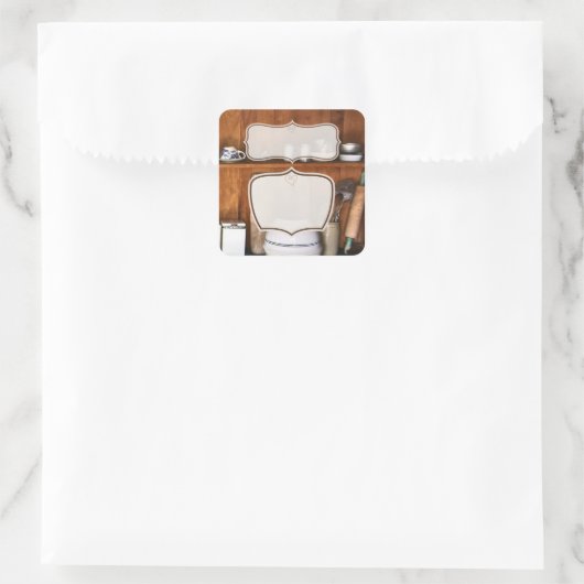 カスタムヴィンテージストア/ベイクショップステッカー スクエアシール (バッグ)