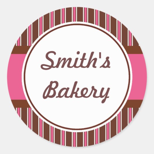 カスタムヴィンテージストライプのシール ラウンドシール (正面)