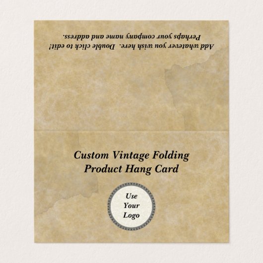 カスタムヴィンテージディスプレつるイ・パッケージ・ヘッダー・カード 名刺 (外部フラット)