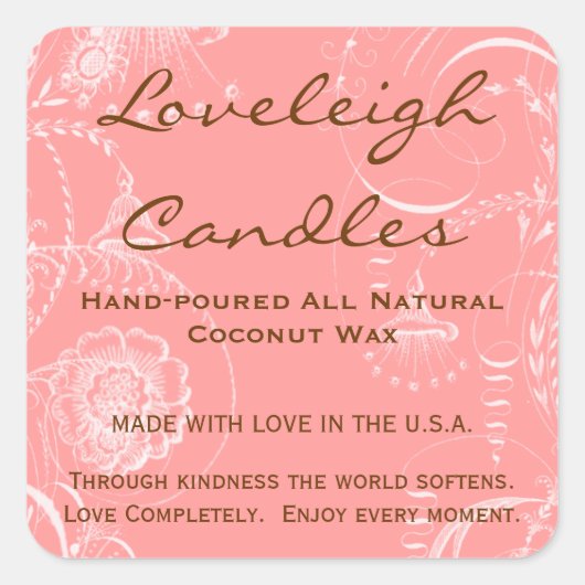 カスタムヴィンテージトイレステッカー スクエアシール (正面)