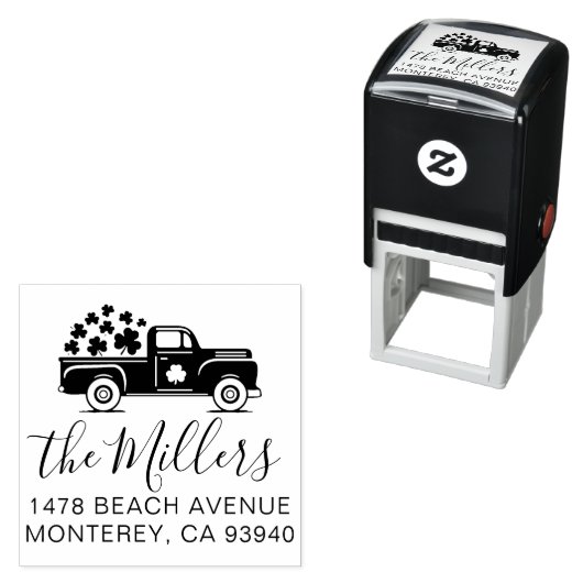 カスタムヴィンテージトラックアドレス自己インクスタンプ セルフインキングスタンプ (インサイチュ)