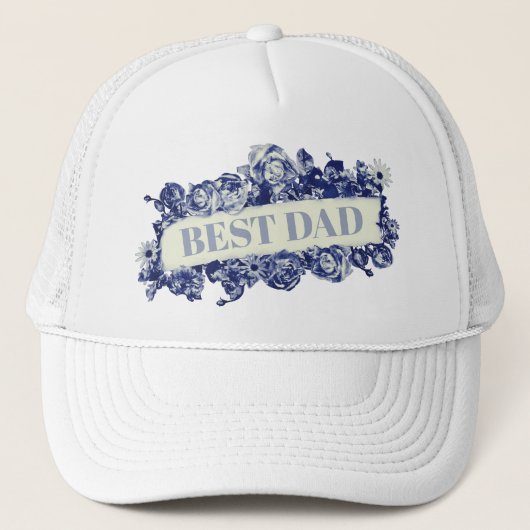 カスタムヴィンテージネイビー父の日ラブユーパパ キャップ (正面)