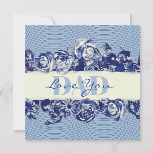 カスタムヴィンテージネイビー父の日ラブユーパパ シーズンカード (正面)