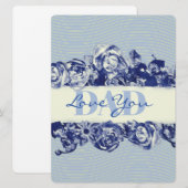 カスタムヴィンテージネイビー父の日ラブユーパパ シーズンカード (正面/裏面)