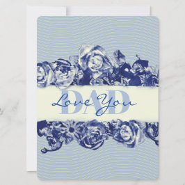 カスタムヴィンテージネイビー父の日ラブユーパパ シーズンカード