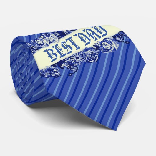 カスタムヴィンテージネイビー父の日ラブユーパパ ネクタイ (ロール)