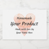 カスタムヴィンテージハート缶詰テンプレートメイスンジャー フードラベル (シングルラベル)