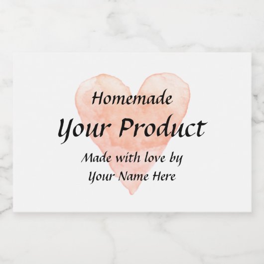 カスタムヴィンテージハート缶詰テンプレートメイスンジャー フードラベル (シングルラベル)