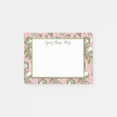 カスタムヴィンテージバラオンライトピンクフローラスティック ポストイット (正面)