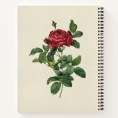 カスタムヴィンテージバラ版木、銅版、版画 ノートブック (裏面)
