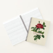 カスタムヴィンテージバラ版木、銅版、版画 ノートブック (内部)