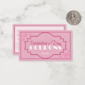 カスタムヴィンテージバレンタイン·クーポンロマンティック ノートカード (正面/裏面インサイチュ)