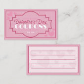 カスタムヴィンテージバレンタイン·クーポンロマンティック ノートカード (正面/裏面)