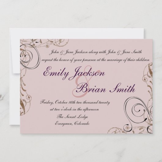 カスタムヴィンテージパリフォト結婚式招待状 招待状 (裏面)