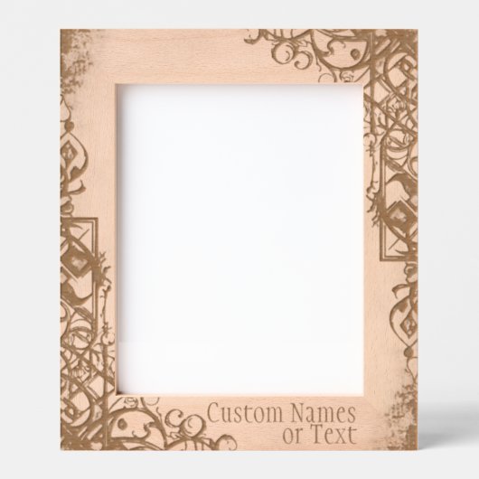 カスタムヴィンテージパーソナライズされたエレガンス レーザー彫刻フレーム (正面)